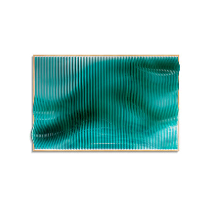 Green Wave Pattern Acrylic Installation Art-2