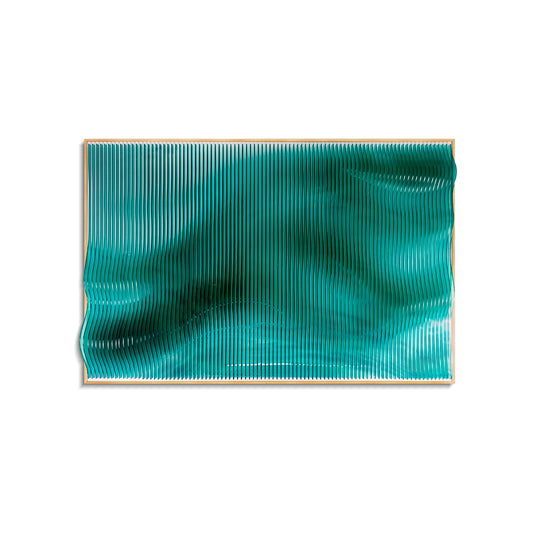 Green Wave Pattern Acrylic Installation Art-2