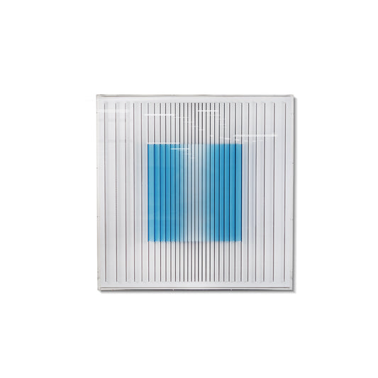 White and Blue Block Acrylic Installation Art