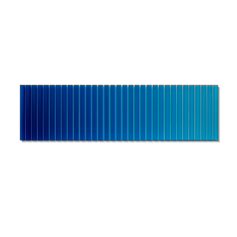 Blue Gradient Box Acrylic Installation Art