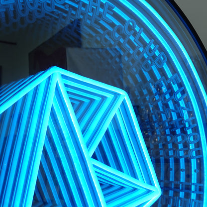 Blue Cube Lighting Installation Art